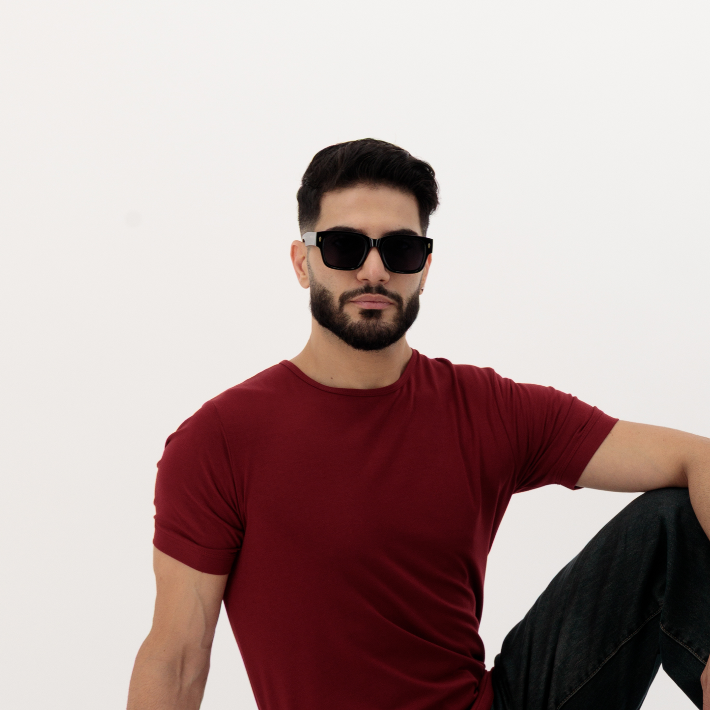 Dynasty Tees – Plain T-Shirt for Men in White, Navy & Rosewood