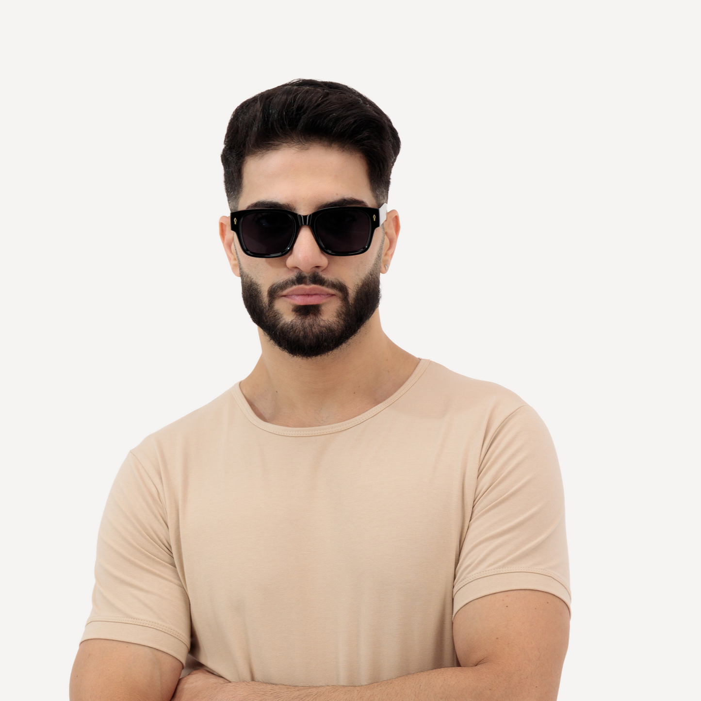 Dynasty Collection Best Plain Cotton T Shirts for Men Sandstone and Black