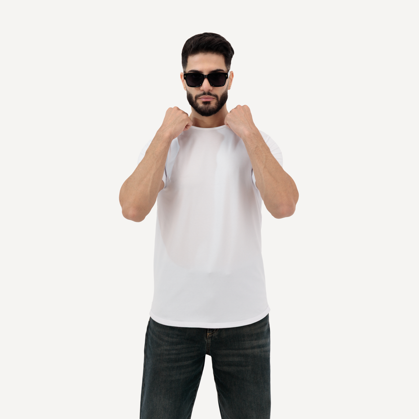 Dynasty Collection - Men’s Plain White T-Shirt With Half Sleeve