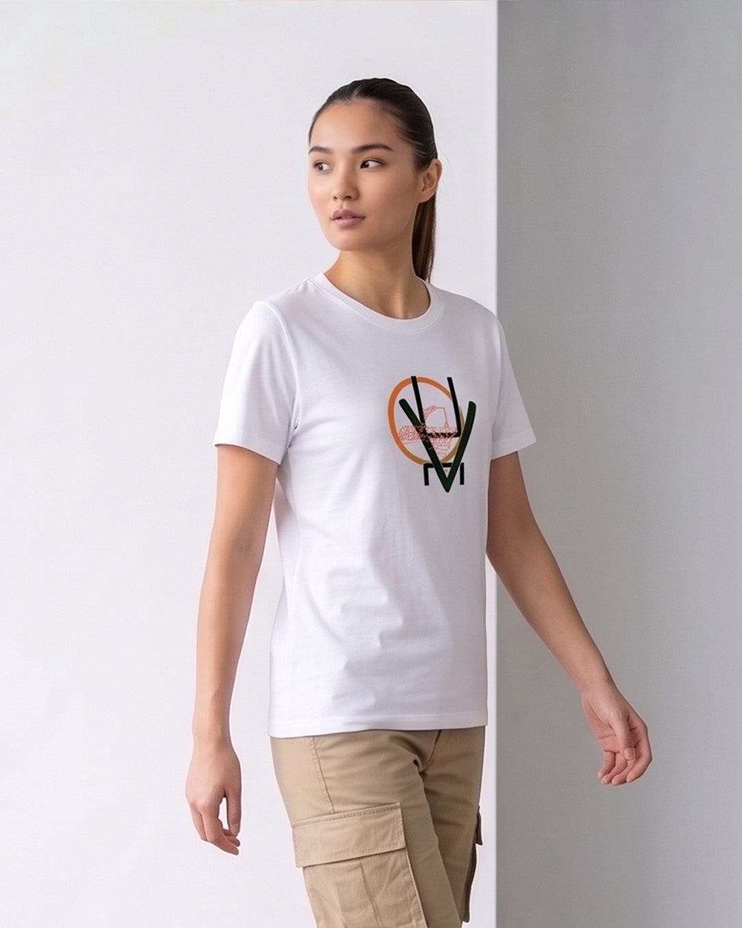 VHO Circle Graphic T-Shirt – Women’s Premium Everyday Tee