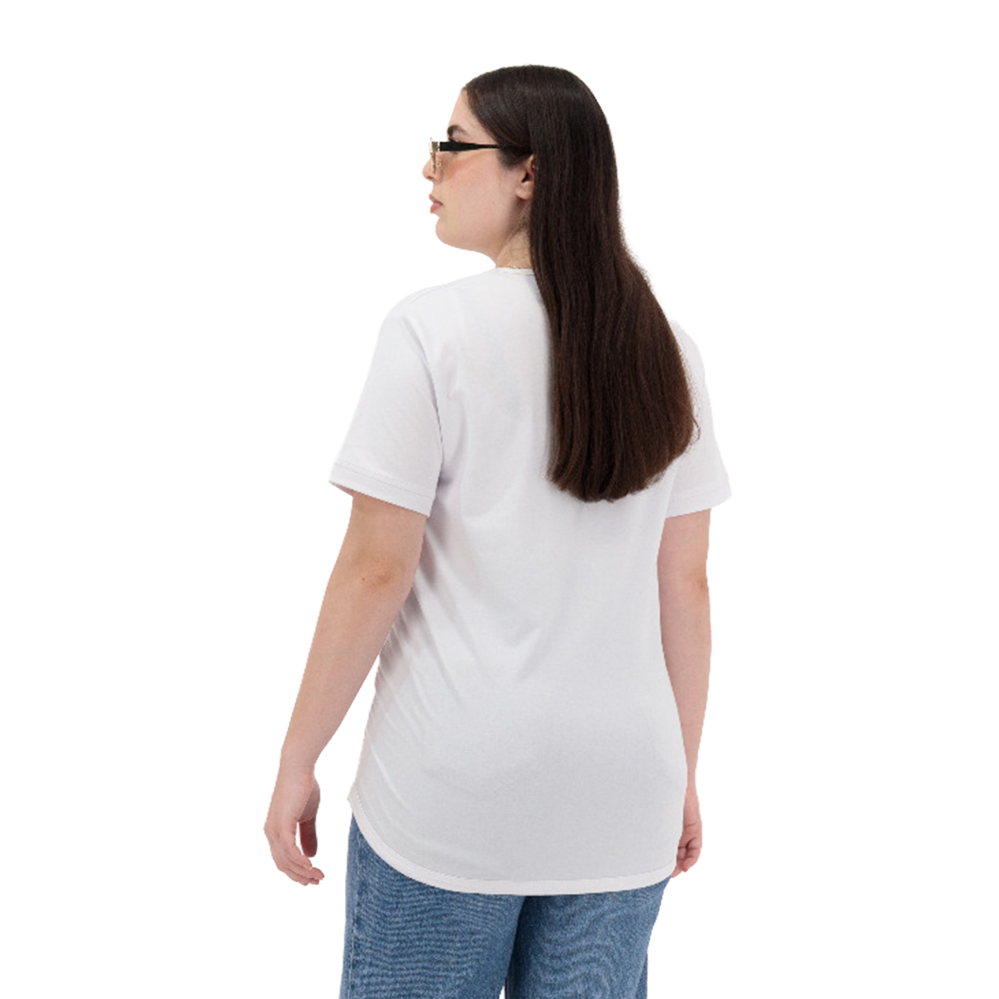 Dynasty Women’s White Cotton T-Shirt – Short Sleeve, Round Neck
