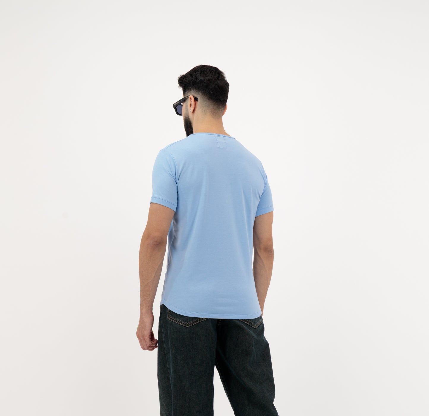 Men’s 2-Pack Plain Cotton Crew Neck T-Shirts – White & Mist