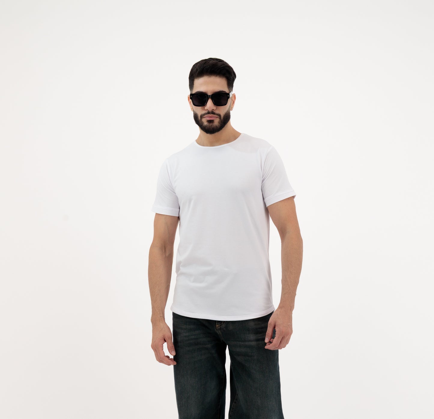 Dynasty Collection - Men’s Plain White T-Shirt With Half Sleeve