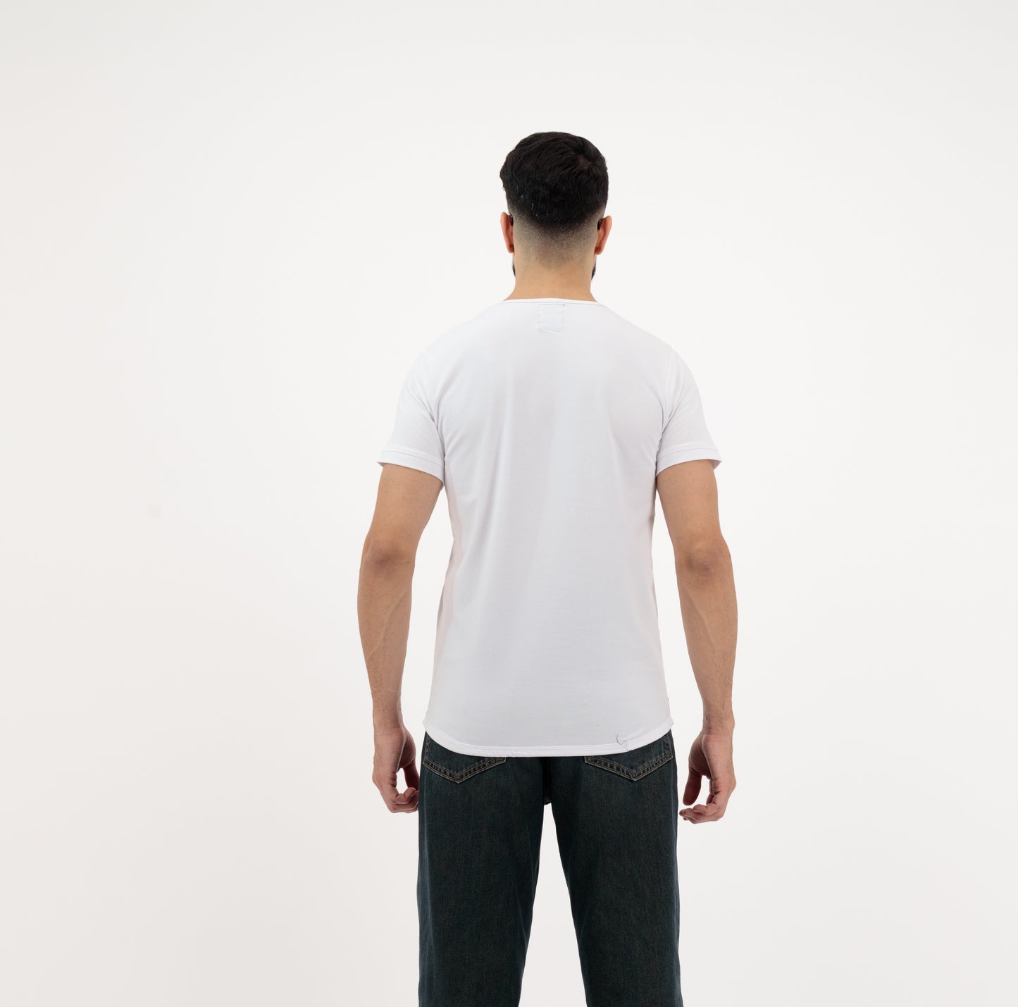 Men’s 2-Pack Plain Cotton Crew Neck T-Shirts – White & Mist