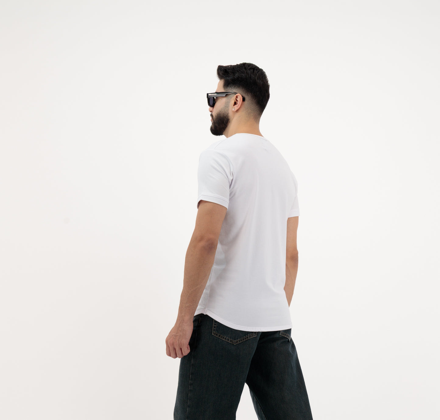 Dynasty Collection - Men’s Plain White T-Shirt With Half Sleeve