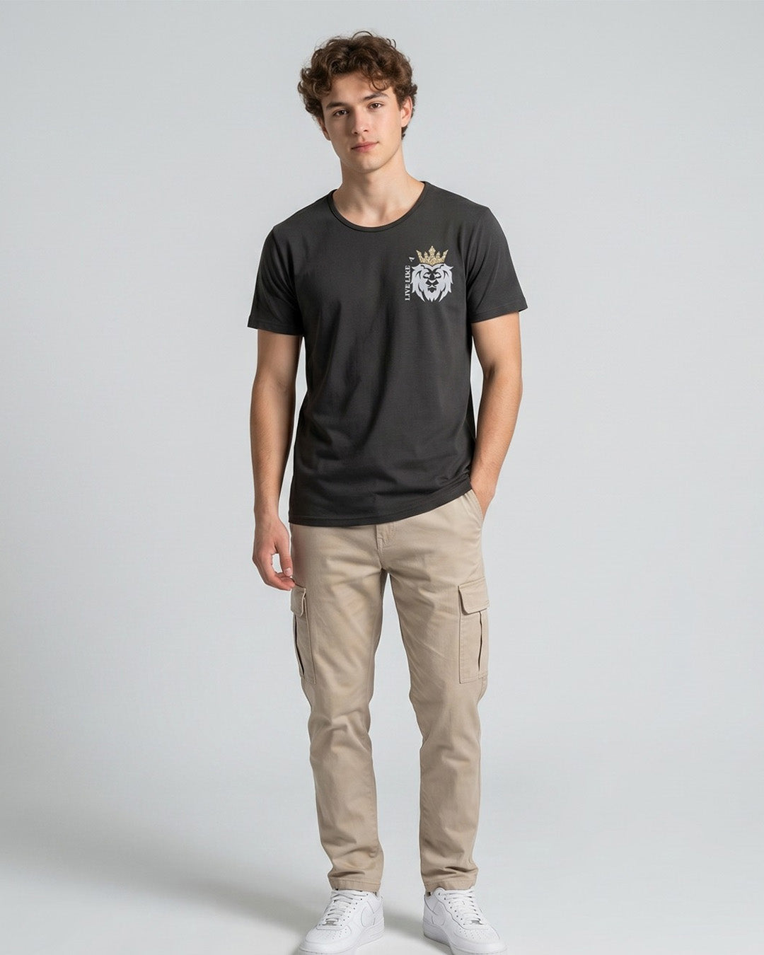 Live Like a Lion Graphic T-Shirt – Premium Men’s Tee