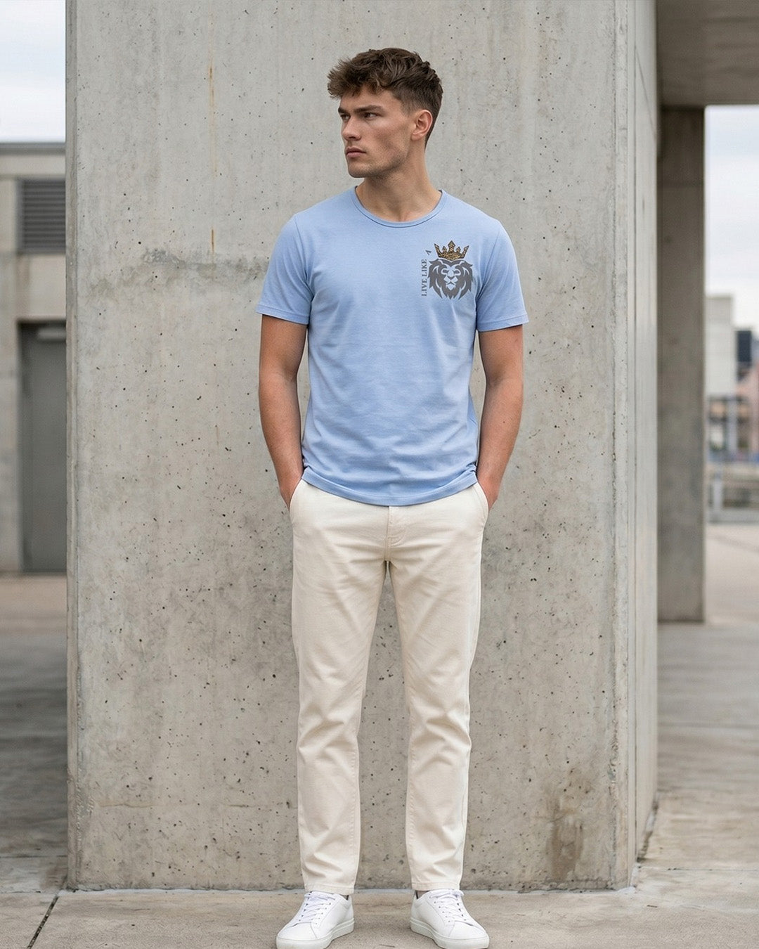 Live Like a Lion Graphic T-Shirt – Premium Men’s Tee