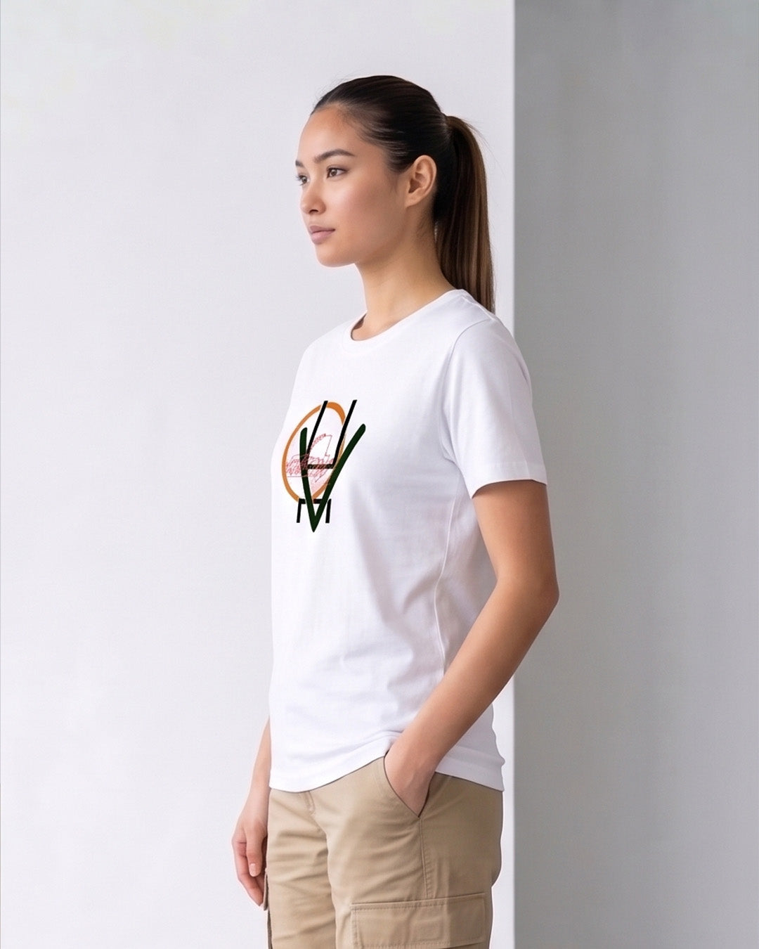 VHO Circle Graphic T-Shirt – Women’s Premium Everyday Tee